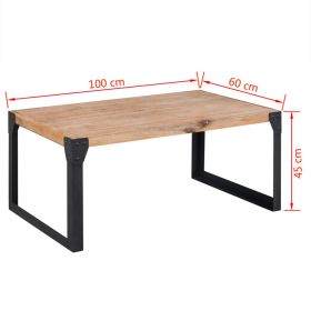 vidaXL Coffee Table Solid Acacia Wood 100x60x45 cm