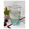 2.5 Quarts Water Pitcher with Lid, Swirl Unbreakable Plastic Pitcher, Drink Pitcher, Juice Pitcher with Spout BPA Free