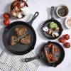 3-Piece Cast Iron Cookware Set with 8-inch 6-inch and 10-inch Skillet Frying Pan