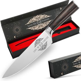 Gifts For Dad, Mom, Wife, Husband 8 Inch Chef Knife For Fathers Day Dad,Valentines Day, Mothers Day Gifts, Japanese 5cr15mov Kitchen Gyuto Chef K (Option: Chef Knife for Dad)