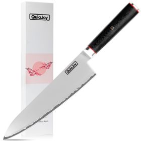 Qulajoy VG10 Chef Knife, Japanese 10Cr15MoV Steel Chefs Knives, Slicing Knife For Meat Vegetable (Option: Chef knife)